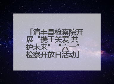清丰县检察院开展“携手关爱 共护未来”“六一”检察开放日活动