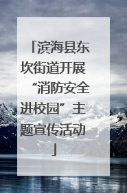 滨海县东坎街道开展“消防安全进校园”主题宣传活动