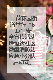 荷花园街道举行“6·17”安全宣传活动暨恒达社区微型消防站应急小分队启动式