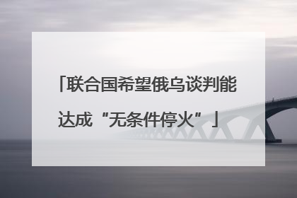 联合国希望俄乌谈判能达成“无条件停火”
