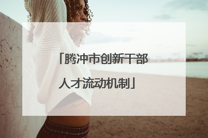 腾冲市创新干部人才流动机制