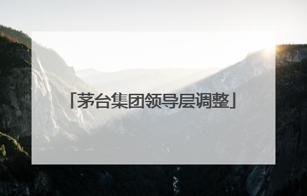 茅台集团领导层调整