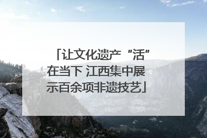 让文化遗产“活”在当下 江西集中展示百余项非遗技艺