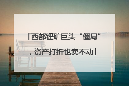 西部锂矿巨头“僵局”，资产打折也卖不动