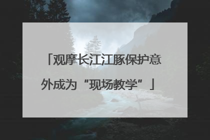 观摩长江江豚保护意外成为“现场教学”
