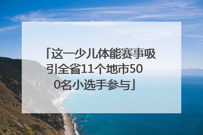 这一少儿体能赛事吸引全省11个地市500名小选手参与