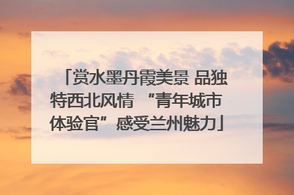 赏水墨丹霞美景 品独特西北风情 “青年城市体验官”感受兰州魅力