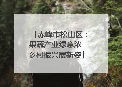 赤峰市松山区：果蔬产业绿意浓 乡村振兴展新姿