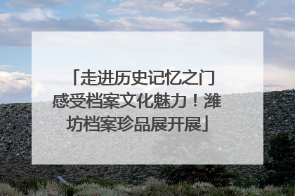 走进历史记忆之门 感受档案文化魅力！潍坊档案珍品展开展