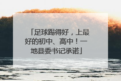 足球踢得好，上最好的初中、高中！一地县委书记承诺