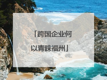 跨国企业何以青睐福州