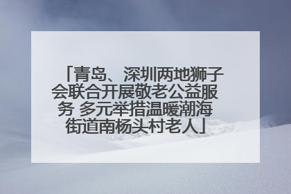 青岛、深圳两地狮子会联合开展敬老公益服务 多元举措温暖潮海街道南杨头村老人