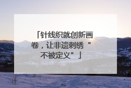 针线织就创新画卷，让非遗刺绣“不被定义”