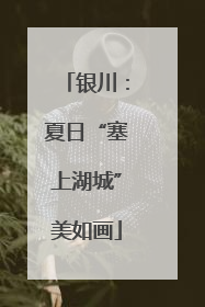 银川：夏日“塞上湖城”美如画