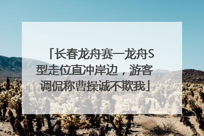 长春龙舟赛一龙舟S型走位直冲岸边，游客调侃称曹操诚不欺我