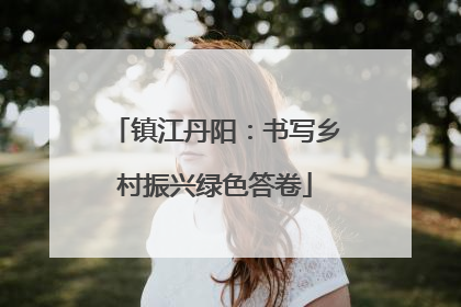 镇江丹阳：书写乡村振兴绿色答卷