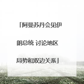 阿曼苏丹会见伊朗总统 讨论地区局势和双边关系