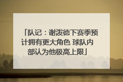 队记：谢泼德下赛季预计拥有更大角色 球队内部认为他极高上限