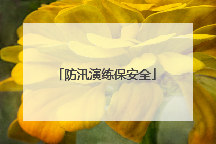 防汛演练保安全