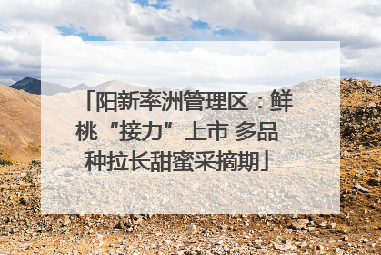 阳新率洲管理区：鲜桃“接力”上市 多品种拉长甜蜜采摘期