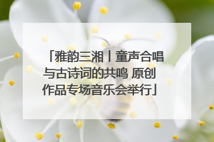 雅韵三湘丨童声合唱与古诗词的共鸣 原创作品专场音乐会举行