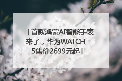 首款鸿蒙AI智能手表来了，华为WATCH 5售价2699元起