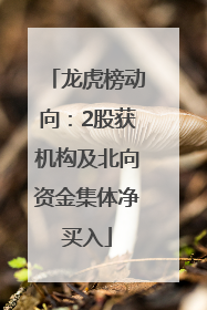 龙虎榜动向：2股获机构及北向资金集体净买入