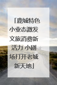鹿城特色小业态激发文旅消费新活力 小剧场打开老城新天地