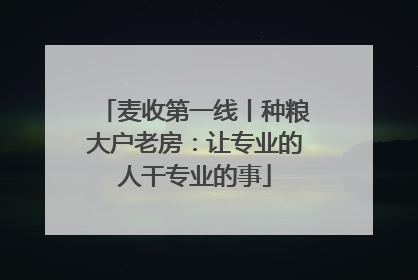 麦收第一线丨种粮大户老房：让专业的人干专业的事
