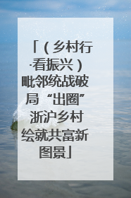 （乡村行·看振兴）毗邻统战破局“出圈” 浙沪乡村绘就共富新图景