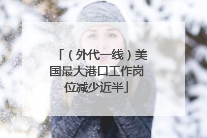 （外代一线）美国最大港口工作岗位减少近半