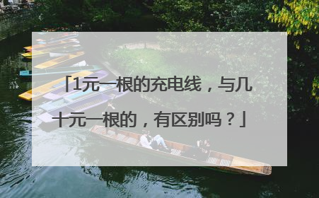 1元一根的充电线，与几十元一根的，有区别吗？
