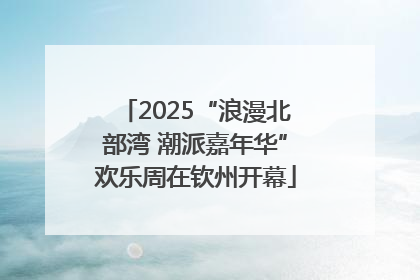 2025“浪漫北部湾 潮派嘉年华”欢乐周在钦州开幕