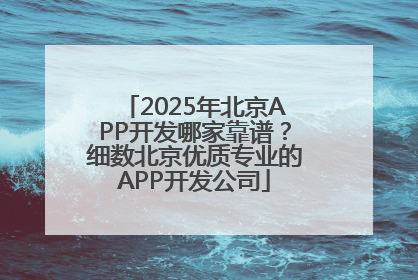 2025年北京APP开发哪家靠谱？细数北京优质专业的APP开发公司