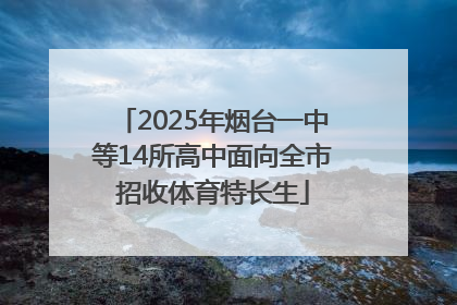 2025年烟台一中等14所高中面向全市招收体育特长生