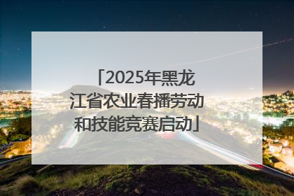 2025年黑龙江省农业春播劳动和技能竞赛启动