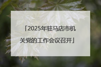 2025年驻马店市机关党的工作会议召开